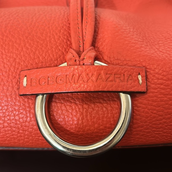 BCBGMaxAzria Contrast Stitching Leather Shoulder Bag - Picture 4 of 16